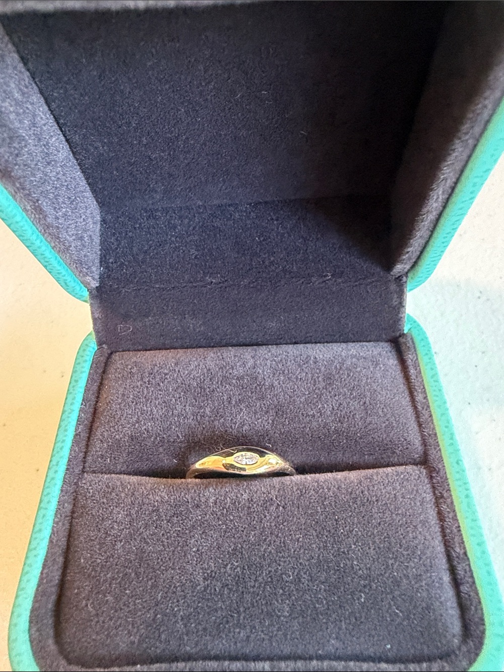 NORM Jewels Gold Band Ring with Center Diamond